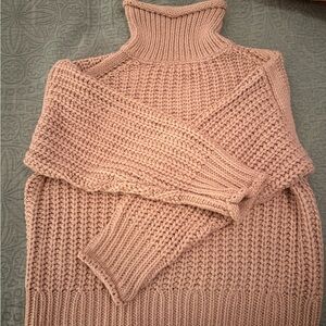 POL Blush Cowl Neck Sweater